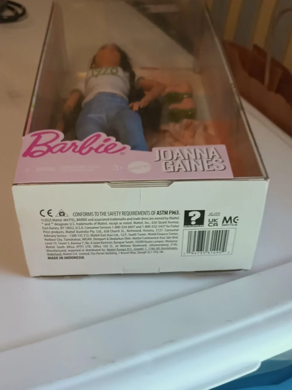 NEW Barbie Joanna Gaines Doll, Posable Brunette in Jeans & Top w/ Roller Skates